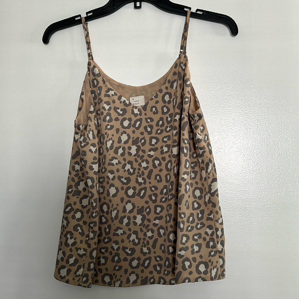 A New Day leopard print tank top size small